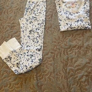 Victoria's Secret White and Blue Star Pajama Set